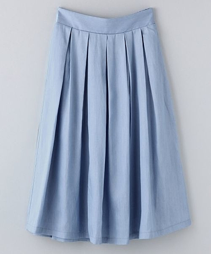 DENIMミモレフレアスカート