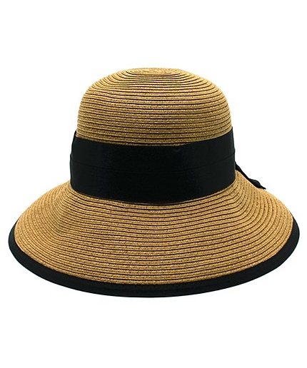 つば広リボンハット