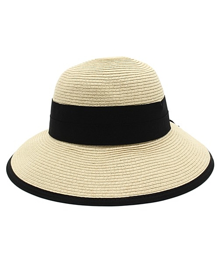 つば広リボンハット