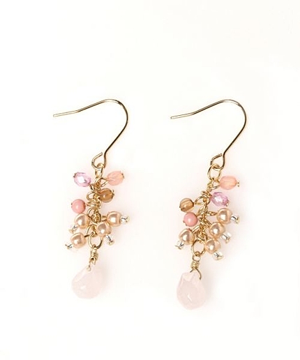 カラービーズストーンピアス/mikoa