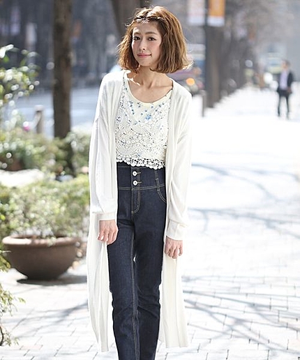 【再入荷】12Gレーヨンロングカーディガン長袖