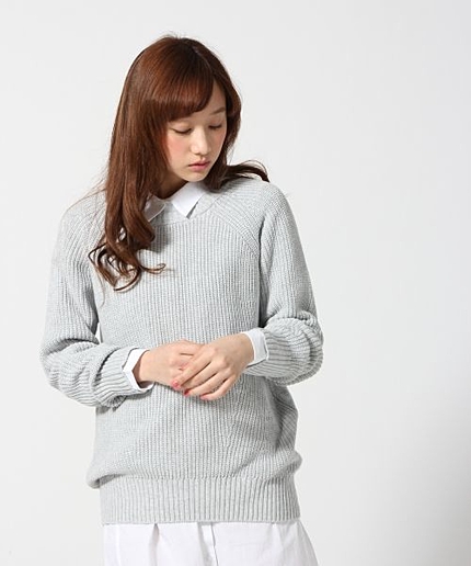 ７ゲージアゼチュニックプルオーバーロングスリーブ