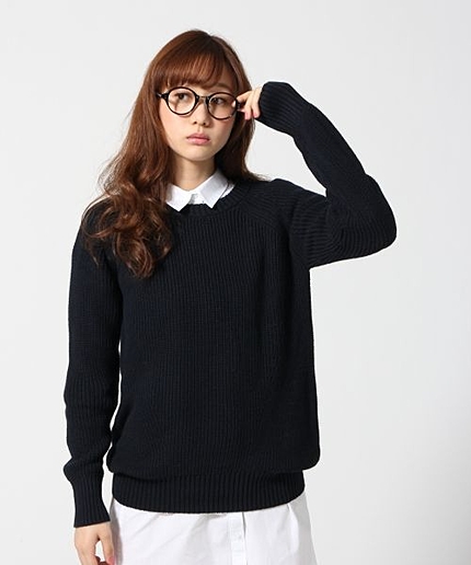 7ゲージアゼチュニックプルオーバーロングスリーブ