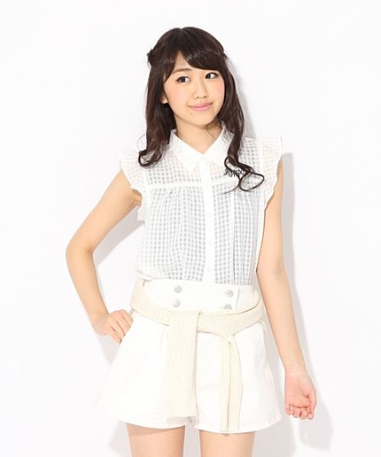 ギンガムフリル＊ノースリーブブラウス