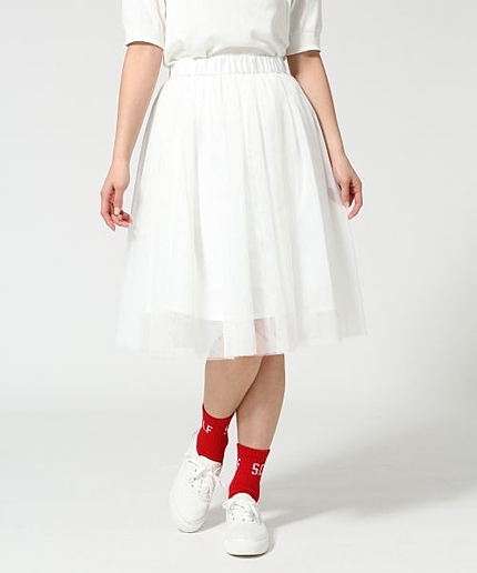 チュールミモレスカート