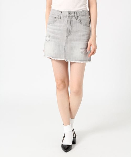 Ｃダメージデニムミニスカート