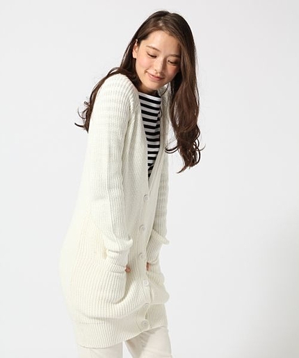 5ゲージアゼロングカーディガンロングスリーブ