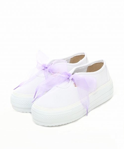 【プライスダウン】リボンツキスニーカー<全2色>
