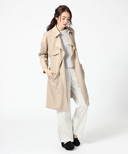 リヨセルルーズロングトレンチ
