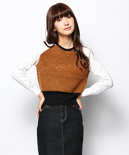 ラグランプードルMIXニット