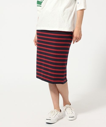 【Champion】ボーダースウェットスカート