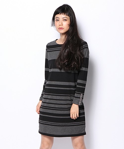 パネルボーダーポンチチュニック