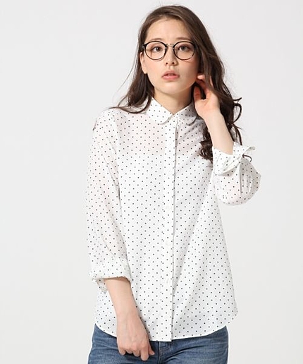 ドットシャツロングスリーブ