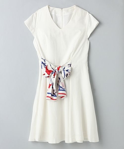 フロントスカーフリボンワンピース