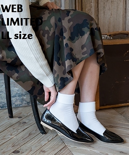 【WEB限定LLサイズ】オペラポインテッドフラット