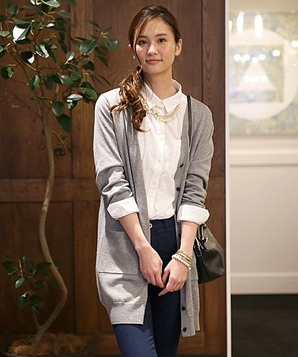 【予約HITアイテム】Ｖネックロングカーデ長袖