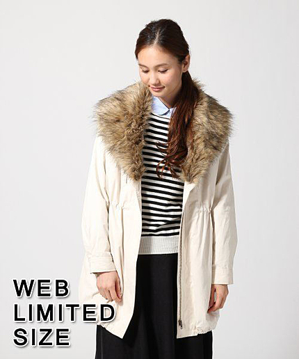 【WEB限定XL】ファーエリモッズコート／XＬ