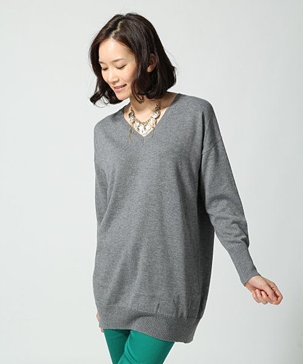 12G E/NY Vネックチュニック