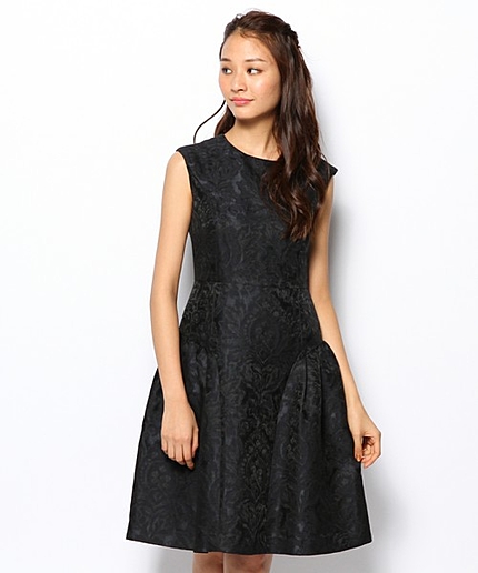 ボールドパターンジャカードドレス