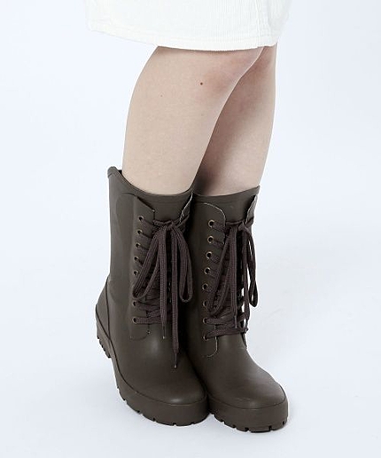 レースアップレインブーツ