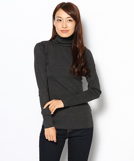 SILKSTRETCHROLLNKLSタートルネックニット