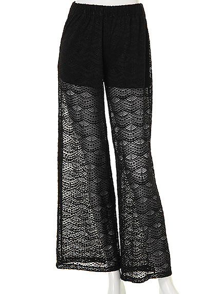 レースワイドパンツ