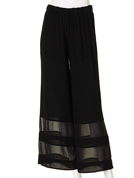 シースルーイージーワイドパンツ