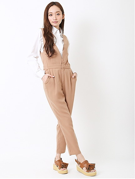 Vネックコンビネゾン