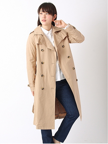 ロングトレンチコート 1301047-12-13-11