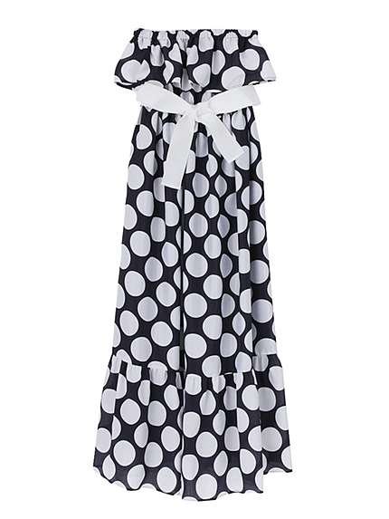 【HAN AHN SOON】水玉ベアロングワンピース