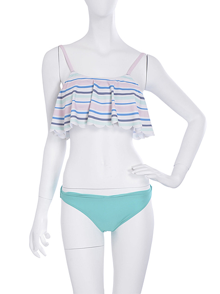 【goods】マルチボーダースカラップビキニ