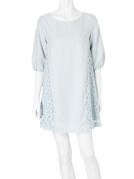 【DUO】 レース切替フレアワンピース