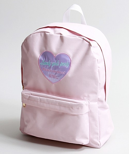 WC/ハートサテン刺繍リュック