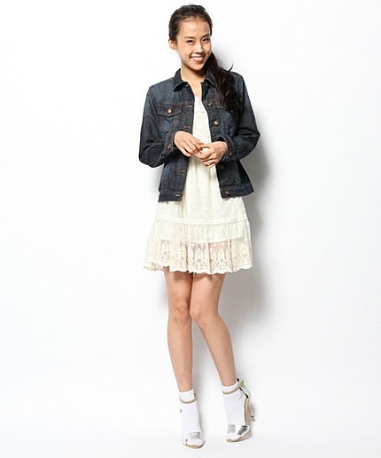 SAKURAコラボウォッシュドデニムGジャン