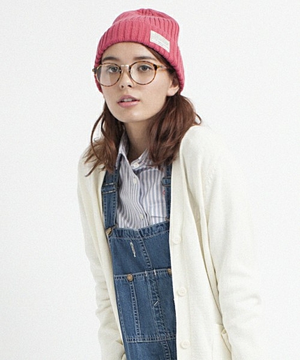 【mini5月号掲載】BASIC RIB KNITTED CAP　（ニットキャップ/ビーニー/無地）