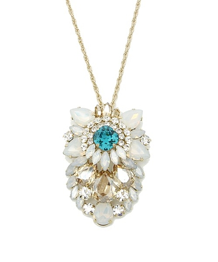 ブローチ2WAYラインストーンネックレス