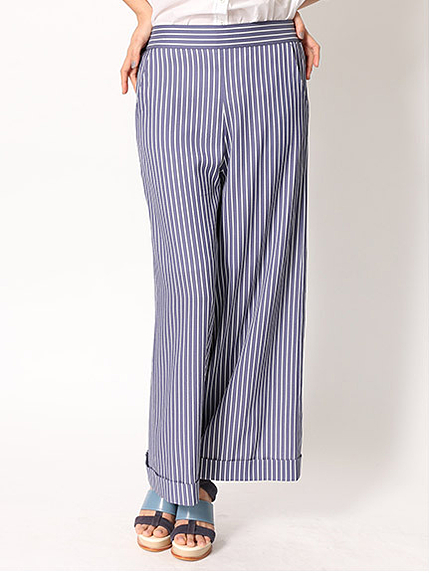ストライプワイドパンツ
