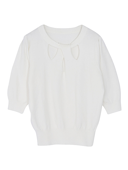 ツイストネックカラーニット