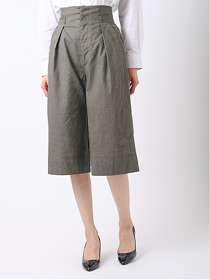 麻混ガウチョパンツ