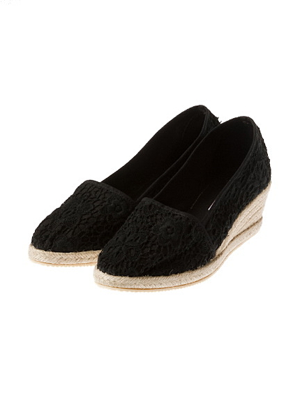 【通販限定レースver.】Anvesa×earthウェッジレースサンダル