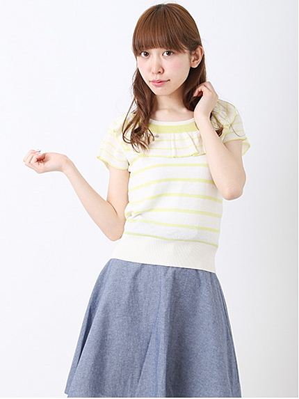 フリルボーダープルオーバー