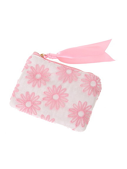 カラーレースティッシュポーチ