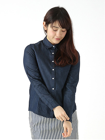 ＜WEB限定大きな・小さなサイズ＞【シャキシャキシャツ】 デニム