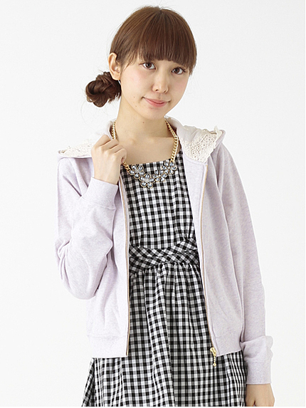 ＜WEB限定大きな・小さなサイズ＞【パーカーパーカー】フードレース