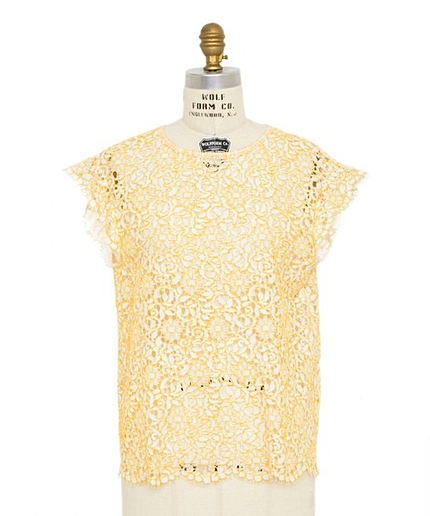 DRAWER レースブラウス（イエロー）