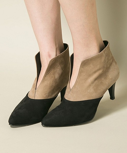 アンクルバイカラーブーティ