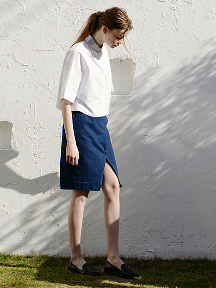デニムラップスカート【2015夏新作】