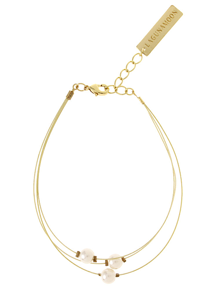 ワイヤーパール三連　ブレス