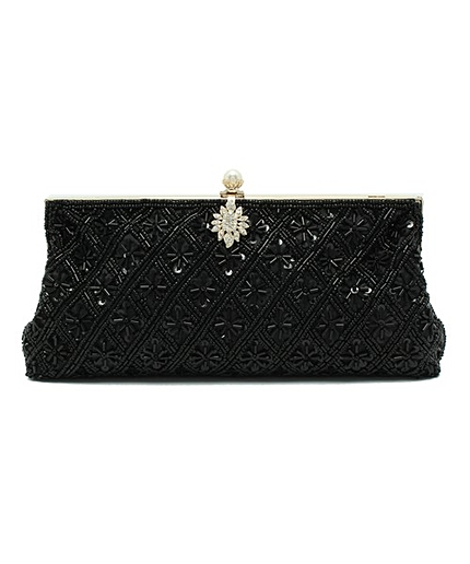 ビーズフラワー刺繍バッグ