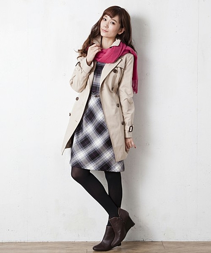 ソフトタッチツイルトレンチコート